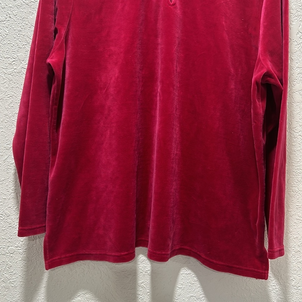 Appleseeds  long sleeve red velvet size 1X GUC vintage.. - Picture 3 of 6